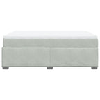 Boxspringbett mit Matratze Hellgrau 140x190 cm Samt