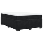 Boxspringbett mit Matratze Schwarz 140x190 cm Samt