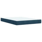 Boxspringbett mit Matratze Dunkelblau 140x190 cm Samt