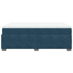 Boxspringbett mit Matratze Dunkelblau 140x190 cm Samt