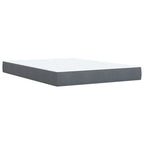 Boxspringbett mit Matratze Dunkelgrau 140x200 cm Samt