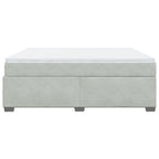 Boxspringbett mit Matratze Hellgrau 180x200 cm Samt