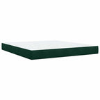Boxspringbett mit Matratze Dunkelgrün 180x200 cm Samt