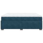 Boxspringbett mit Matratze Dunkelblau 200x200 cm Samt