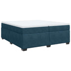 Boxspringbett mit Matratze Dunkelblau 200x200 cm Samt