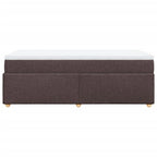 Boxspringbett mit Matratze Dunkelbraun 80x200 cm Stoff