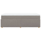Boxspringbett mit Matratze Taupe 80x200 cm Stoff
