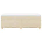Boxspringbett mit Matratze Creme 100x200 cm Stoff