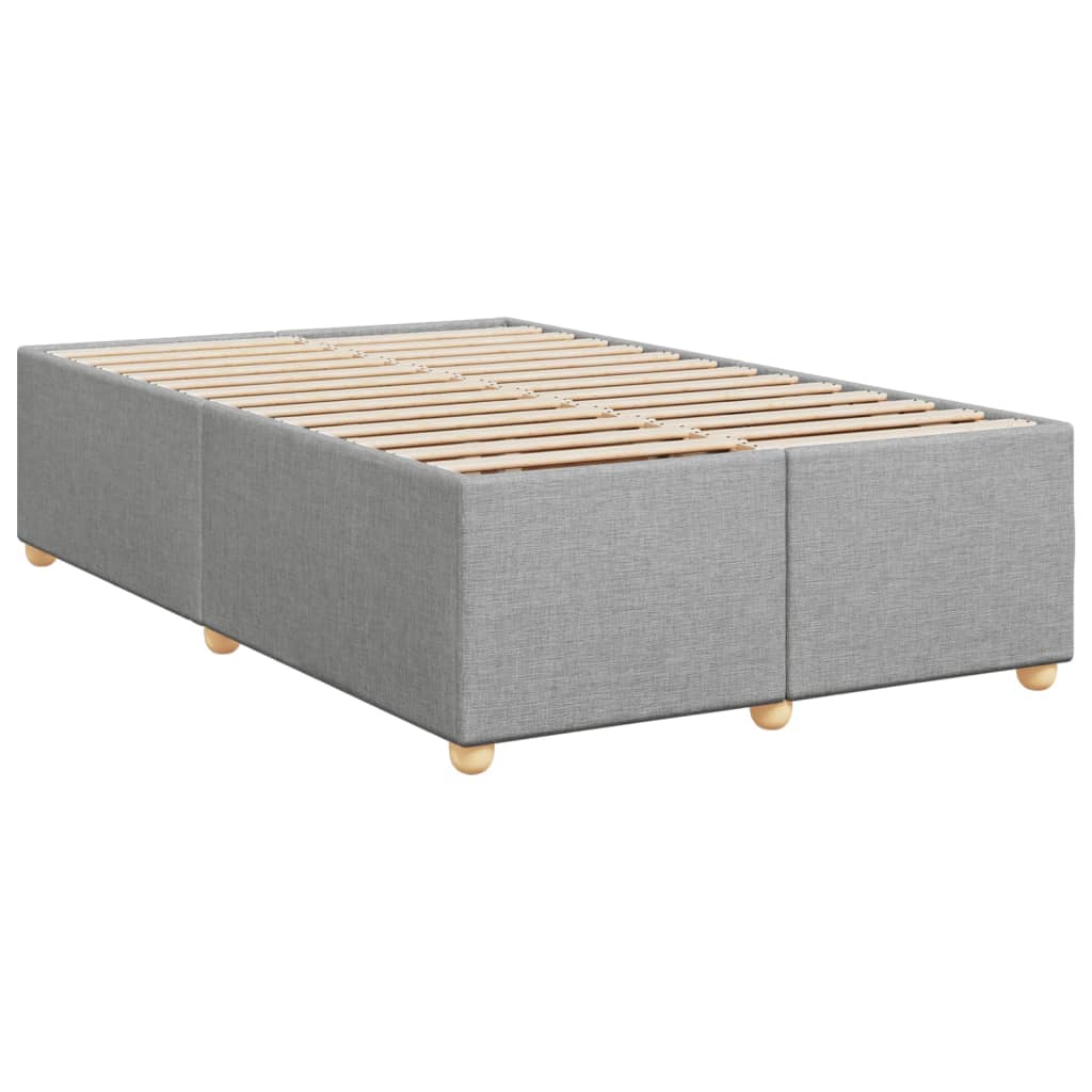 Boxspringbett mit Matratze Hellgrau 120x190 cm Stoff