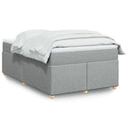 Boxspringbett mit Matratze Hellgrau 120x190 cm Stoff