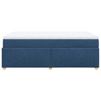 Boxspringbett mit Matratze Blau 120x190 cm Stoff