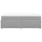 Boxspringbett mit Matratze Hellgrau 120x200 cm Stoff