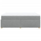 Boxspringbett mit Matratze Hellgrau 140x190 cm Stoff