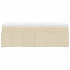 Boxspringbett mit Matratze Creme 90x190 cm Stoff