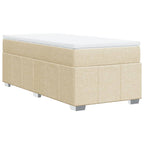 Boxspringbett mit Matratze Creme 90x190 cm Stoff