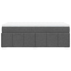 Boxspringbett mit Matratze Dunkelgrau 100x200 cm Stoff