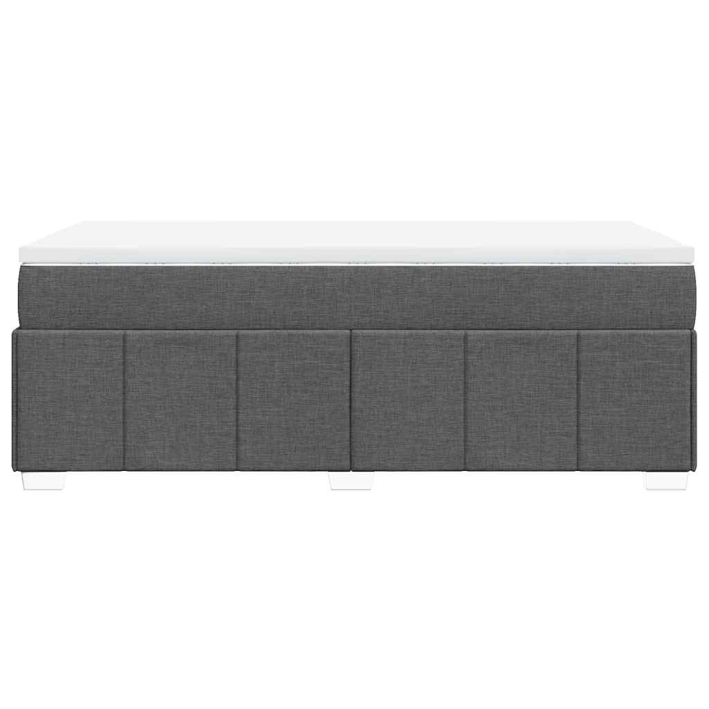 Boxspringbett mit Matratze Dunkelgrau 100x200 cm Stoff