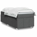 Boxspringbett mit Matratze Dunkelgrau 100x200 cm Stoff
