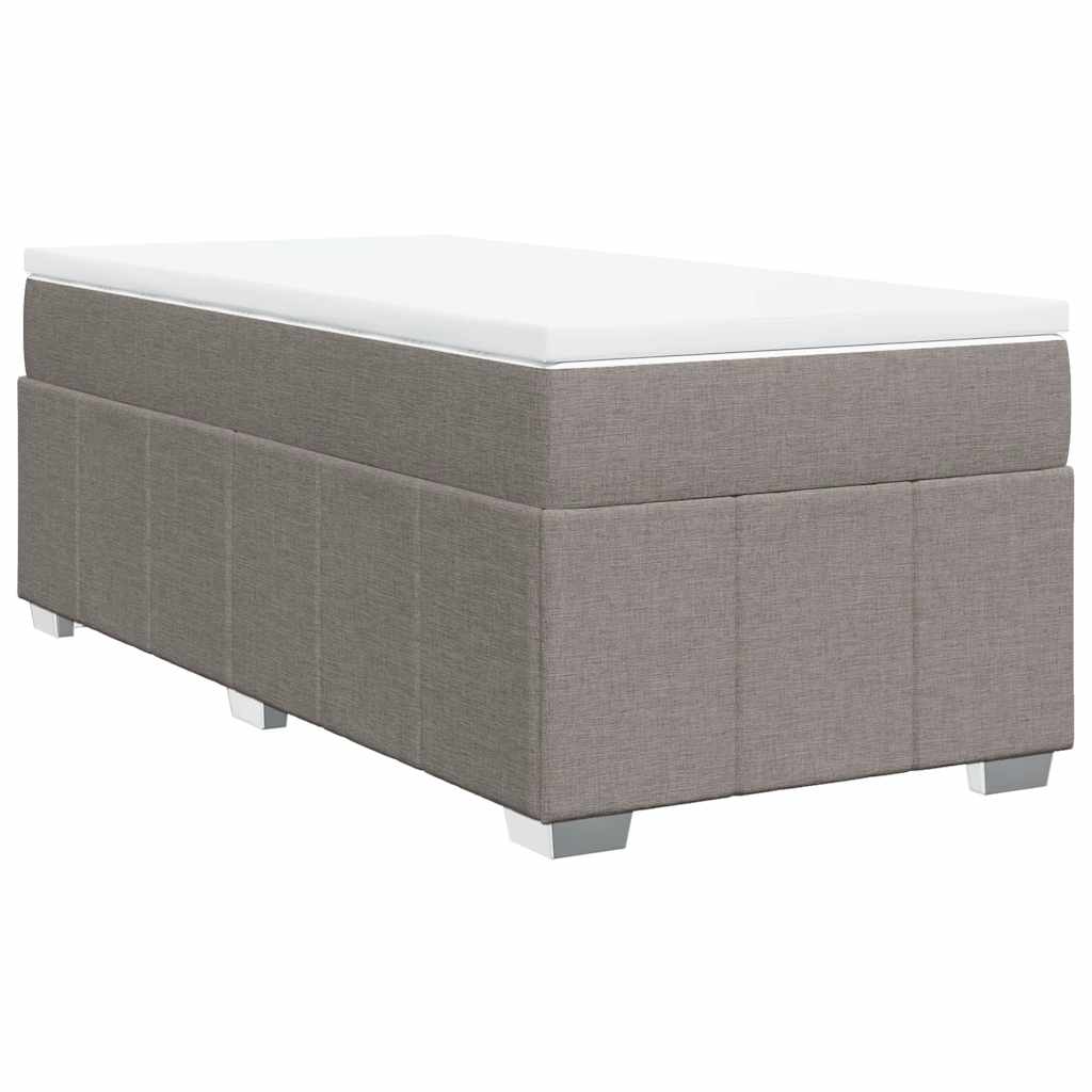Boxspringbett mit Matratze Taupe 100x200 cm Stoff