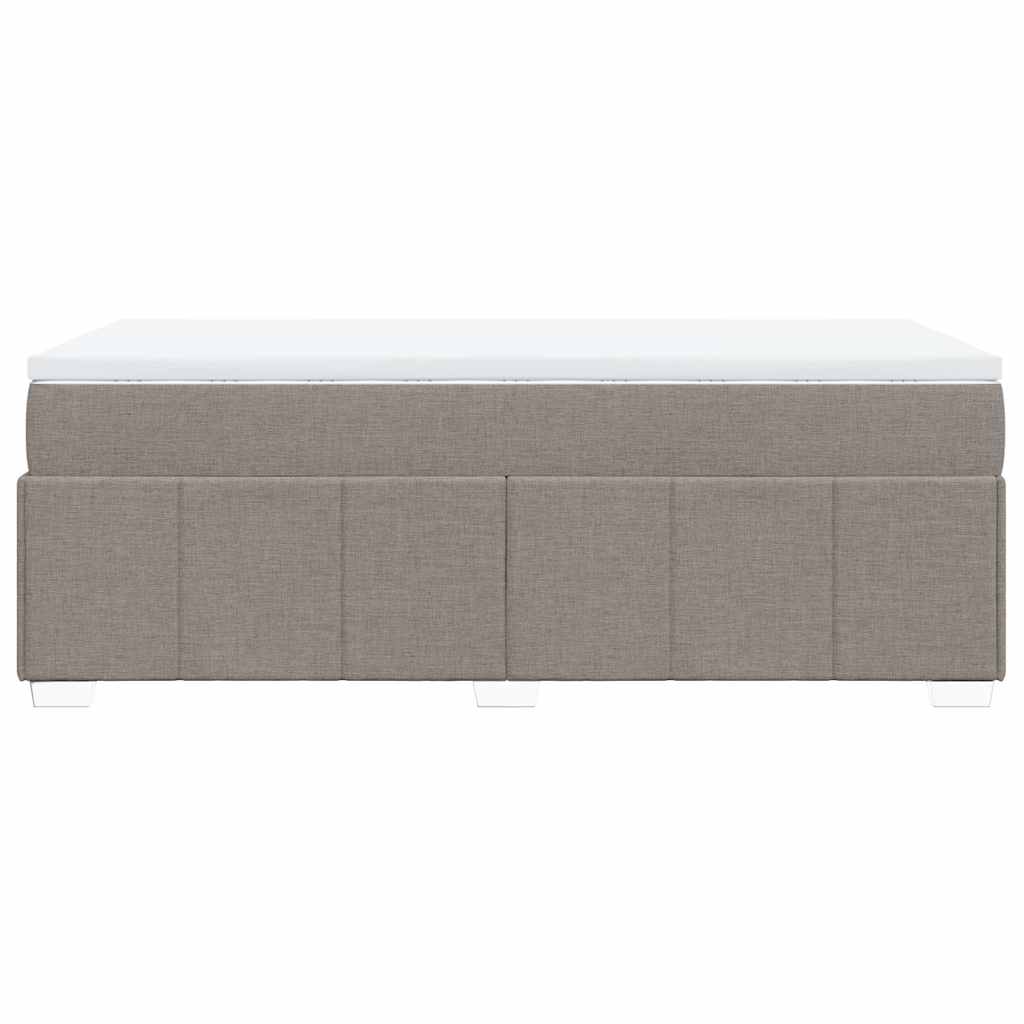 Boxspringbett mit Matratze Taupe 100x200 cm Stoff