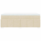 Boxspringbett mit Matratze Creme 100x200 cm Stoff
