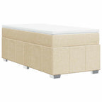 Boxspringbett mit Matratze Creme 100x200 cm Stoff