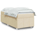 Boxspringbett mit Matratze Creme 100x200 cm Stoff