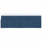 Boxspringbett mit Matratze Blau 100x200 cm Stoff