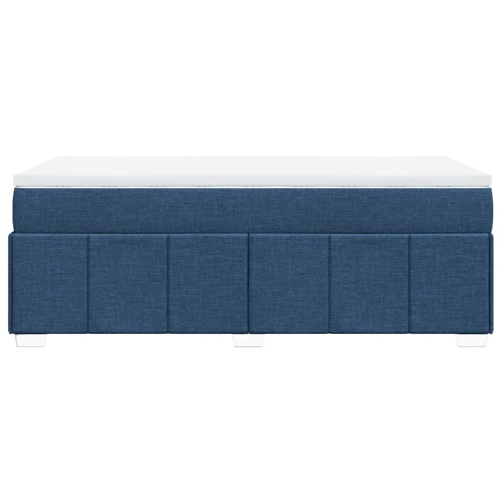 Boxspringbett mit Matratze Blau 100x200 cm Stoff