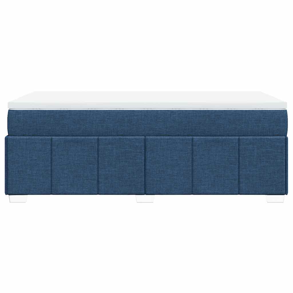 Boxspringbett mit Matratze Blau 100x200 cm Stoff