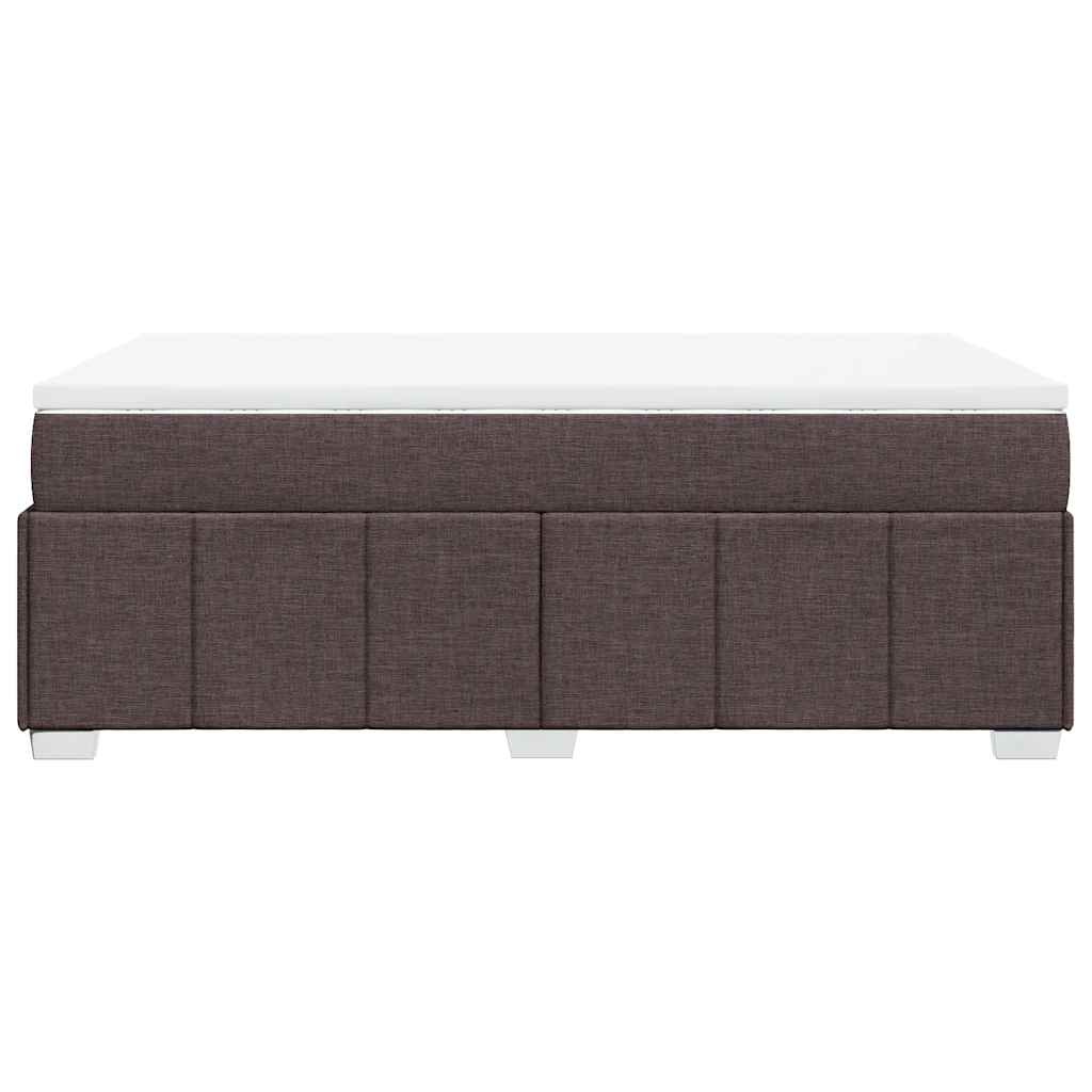 Boxspringbett mit Matratze Dunkelbraun 120x200 cm Stoff