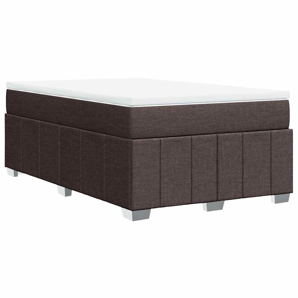 Boxspringbett mit Matratze Dunkelbraun 120x200 cm Stoff