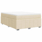 Boxspringbett mit Matratze Creme 140x190 cm Stoff