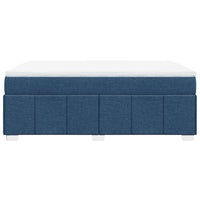 Boxspringbett mit Matratze Blau 140x190 cm Stoff