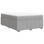 Boxspringbett mit Matratze Hellgrau 160x200 cm Stoff