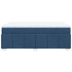 Boxspringbett mit Matratze Blau 160x200 cm Stoff