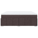 Boxspringbett mit Matratze Dunkelbraun 200x200 cm Stoff