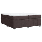 Boxspringbett mit Matratze Dunkelbraun 200x200 cm Stoff
