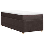 Boxspringbett mit Matratze Dunkelbraun 80x200 cm Stoff