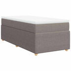 Boxspringbett mit Matratze Taupe 80x200 cm Stoff