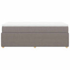 Boxspringbett mit Matratze Taupe 80x200 cm Stoff
