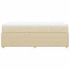 Boxspringbett mit Matratze Creme 100x200 cm Stoff