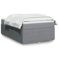 Boxspringbett mit Matratze Hellgrau 120x190 cm Stoff