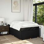 Boxspringbett mit Matratze Schwarz 120x190 cm Stoff
