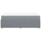 Boxspringbett mit Matratze Hellgrau 140x190 cm Stoff
