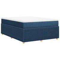 Boxspringbett mit Matratze Blau 140x190 cm Stoff