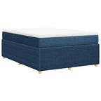 Boxspringbett mit Matratze Blau 140x200 cm Stoff