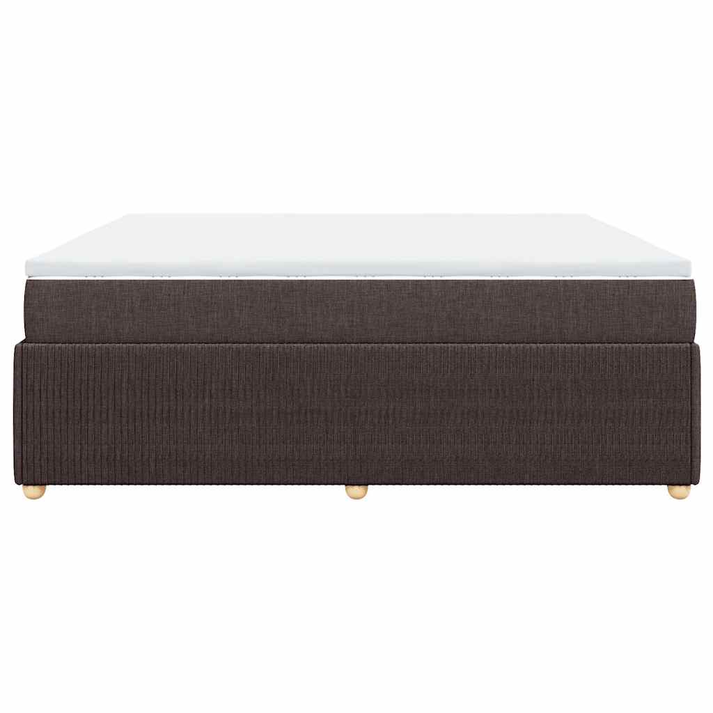 Boxspringbett mit Matratze Dunkelbraun 180x200 cm Stoff