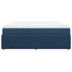 Boxspringbett mit Matratze Blau 180x200 cm Stoff