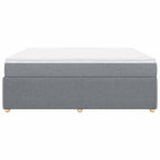Boxspringbett mit Matratze Hellgrau 200x200 cm Stoff